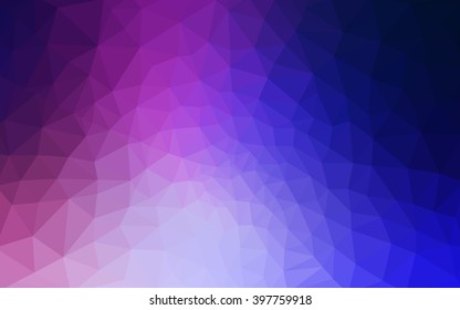 Multicolor pink, blue polygonal illustration, which consist of triangles. Geometric background in Origami style with gradient. Triangular design for your business.