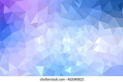 Multicolor pink, blue polygonal illustration, which consist of triangles. Geometric background in Origami style with gradient. Triangular design for your business.