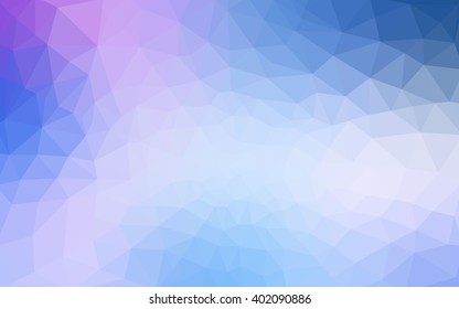 Multicolor pink, blue polygonal illustration, which consist of triangles. Geometric background in Origami style with gradient. Triangular design for your business.