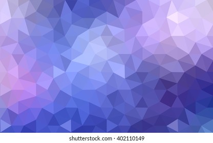 Multicolor pink, blue polygonal illustration, which consist of triangles. Geometric background in Origami style with gradient. Triangular design for your business.