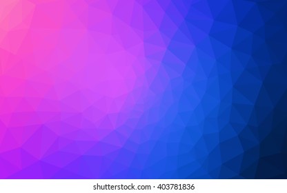 Multicolor pink, blue polygonal illustration, which consist of triangles. Geometric background in Origami style with gradient. Triangular design for your business.