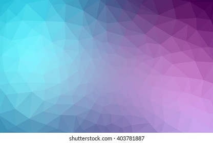 Multicolor pink, blue polygonal illustration, which consist of triangles. Geometric background in Origami style with gradient. Triangular design for your business.