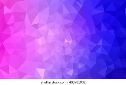Multicolor pink, blue polygonal illustration, which consist of triangles. Geometric background in Origami style with gradient. Triangular design for your business.