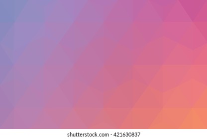 Multicolor pink, blue polygonal illustration, which consist of triangles. Geometric background in Origami style with gradient. Triangular design for your business.