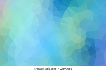 Multicolor pink, blue polygonal illustration, which consist of triangles. Geometric background in Origami style with gradient. Triangular design for your business.