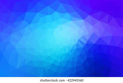 Multicolor pink, blue polygonal illustration, which consist of triangles. Geometric background in Origami style with gradient. Triangular design for your business.
