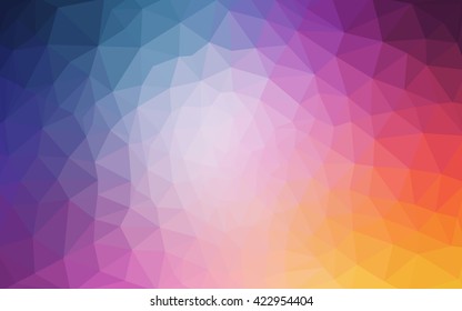 Multicolor pink, blue polygonal illustration, which consist of triangles. Geometric background in Origami style with gradient. Triangular design for your business.