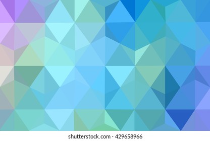 Multicolor pink, blue polygonal illustration, which consist of triangles. Geometric background in Origami style with gradient. Triangular design for your business.
