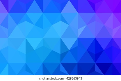 Multicolor pink, blue polygonal illustration, which consist of triangles. Geometric background in Origami style with gradient. Triangular design for your business.