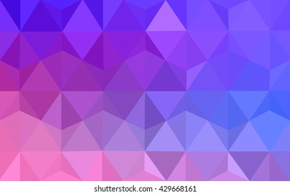 Multicolor pink, blue polygonal illustration, which consist of triangles. Geometric background in Origami style with gradient. Triangular design for your business.