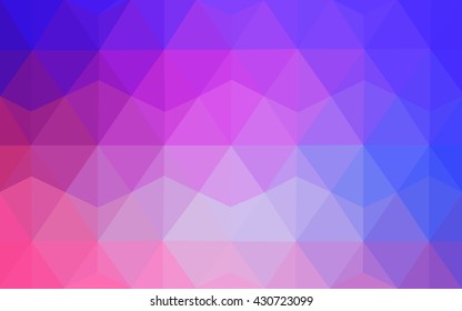 Multicolor pink, blue polygonal illustration, which consist of triangles. Geometric background in Origami style with gradient. Triangular design for your business.
