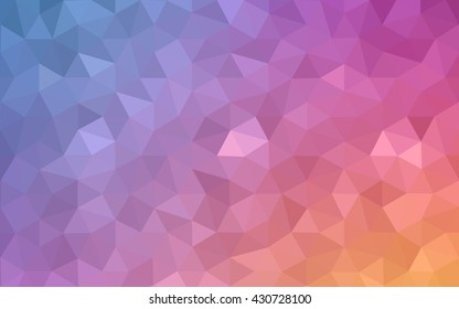 Multicolor pink, blue polygonal illustration, which consist of triangles. Geometric background in Origami style with gradient. Triangular design for your business.