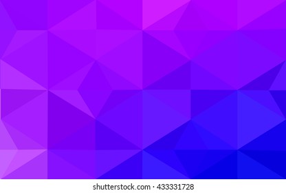 Multicolor pink, blue polygonal illustration, which consist of triangles. Geometric background in Origami style with gradient. Triangular design for your business.