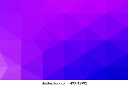 Multicolor pink, blue polygonal illustration, which consist of triangles. Geometric background in Origami style with gradient. Triangular design for your business.
