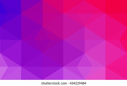 Multicolor pink, blue polygonal illustration, which consist of triangles. Geometric background in Origami style with gradient. Triangular design for your business.