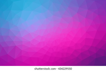Multicolor pink, blue polygonal illustration, which consist of triangles. Geometric background in Origami style with gradient. Triangular design for your business.