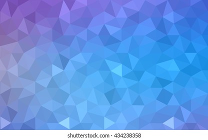 Multicolor pink, blue polygonal illustration, which consist of triangles. Geometric background in Origami style with gradient. Triangular design for your business.