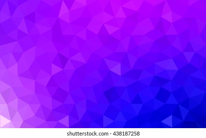 Multicolor pink, blue polygonal illustration, which consist of triangles. Geometric background in Origami style with gradient. Triangular design for your business.