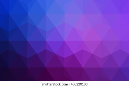 Multicolor pink, blue polygonal illustration, which consist of triangles. Geometric background in Origami style with gradient. Triangular design for your business.
