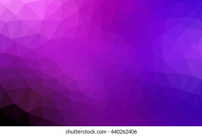 Multicolor pink, blue polygonal illustration, which consist of triangles. Geometric background in Origami style with gradient. Triangular design for your business.
