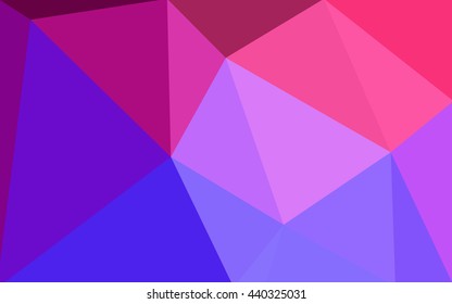 Multicolor pink, blue polygonal illustration, which consist of triangles. Geometric background in Origami style with gradient. Triangular design for your business.