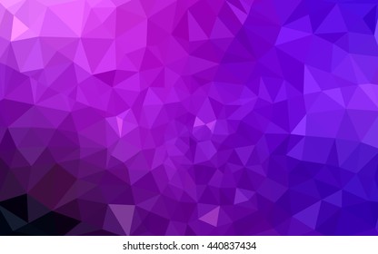 Multicolor pink, blue polygonal illustration, which consist of triangles. Geometric background in Origami style with gradient. Triangular design for your business.