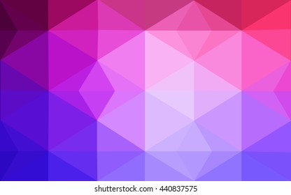Multicolor pink, blue polygonal illustration, which consist of triangles. Geometric background in Origami style with gradient. Triangular design for your business.