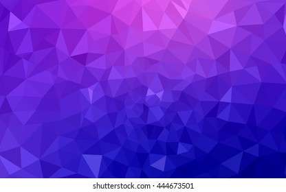 Multicolor pink, blue polygonal illustration, which consist of triangles. Geometric background in Origami style with gradient. Triangular design for your business.