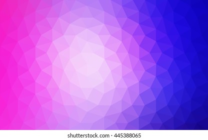 Multicolor pink, blue polygonal illustration, which consist of triangles. Geometric background in Origami style with gradient. Triangular design for your business.