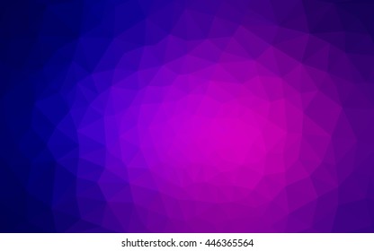 Multicolor pink, blue polygonal illustration, which consist of triangles. Geometric background in Origami style with gradient. Triangular design for your business.