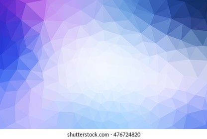 Multicolor pink, blue polygonal illustration, which consist of triangles. Geometric background in Origami style with gradient. Triangular design for your business.