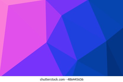 Multicolor pink, blue polygonal illustration, which consist of triangles. Geometric background in Origami style with gradient. Triangular design for your business.