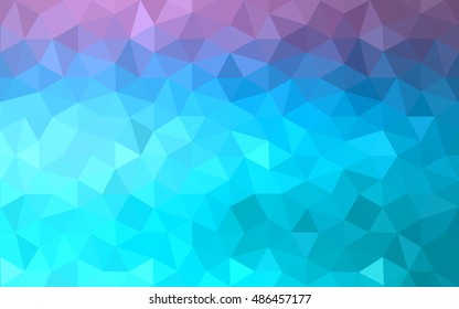 Multicolor pink, blue polygonal illustration, which consist of triangles. Geometric background in Origami style with gradient. Triangular design for your business.