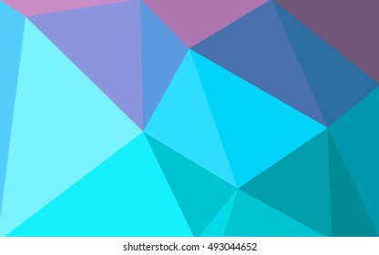Multicolor pink, blue polygonal illustration, which consist of triangles. Geometric background in Origami style with gradient. Triangular design for your business.