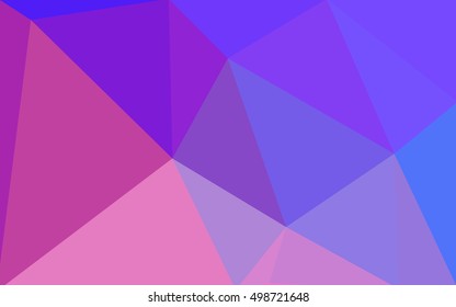 Multicolor pink, blue polygonal illustration, which consist of triangles. Geometric background in Origami style with gradient. Triangular design for your business.