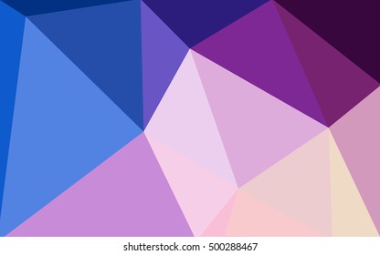 Multicolor pink, blue polygonal illustration, which consist of triangles. Geometric background in Origami style with gradient. Triangular design for your business.