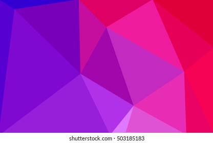 Multicolor pink, blue polygonal illustration, which consist of triangles. Geometric background in Origami style with gradient. Triangular design for your business.