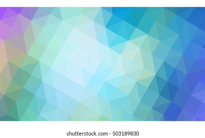 Multicolor pink, blue polygonal illustration, which consist of triangles. Geometric background in Origami style with gradient. Triangular design for your business.