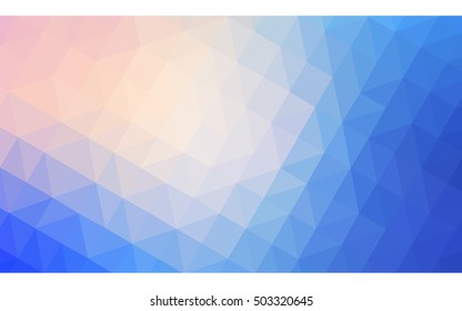 Multicolor pink, blue polygonal illustration, which consist of triangles. Geometric background in Origami style with gradient. Triangular design for your business.