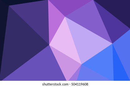 Multicolor pink, blue polygonal illustration, which consist of triangles. Geometric background in Origami style with gradient. Triangular design for your business.