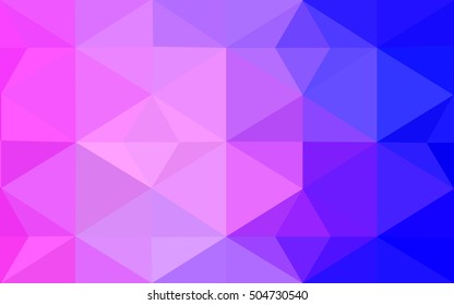 Multicolor pink, blue polygonal illustration, which consist of triangles. Geometric background in Origami style with gradient. Triangular design for your business.