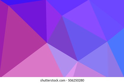 Multicolor pink, blue polygonal illustration, which consist of triangles. Geometric background in Origami style with gradient. Triangular design for your business.