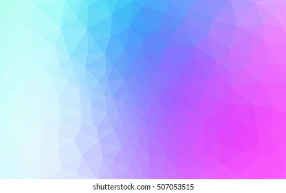 Multicolor pink, blue polygonal illustration, which consist of triangles. Geometric background in Origami style with gradient. Triangular design for your business.