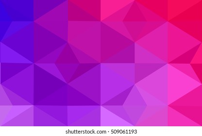 Multicolor pink, blue polygonal illustration, which consist of triangles. Geometric background in Origami style with gradient. Triangular design for your business.