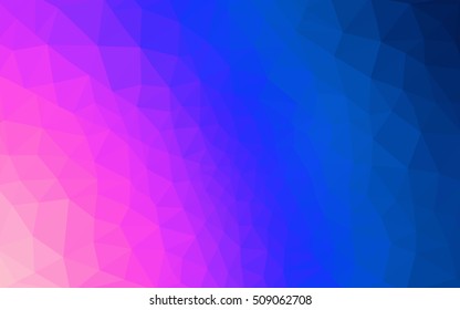 Multicolor pink, blue polygonal illustration, which consist of triangles. Geometric background in Origami style with gradient. Triangular design for your business.