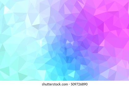 Multicolor pink, blue polygonal illustration, which consist of triangles. Geometric background in Origami style with gradient. Triangular design for your business.