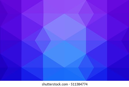 Multicolor pink, blue polygonal illustration, which consist of triangles. Geometric background in Origami style with gradient. Triangular design for your business.