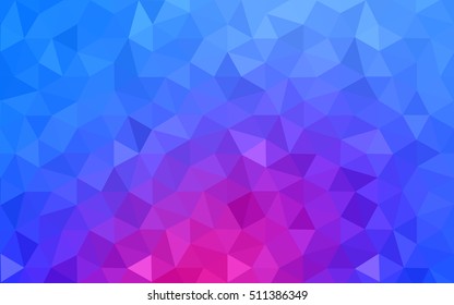 Multicolor pink, blue polygonal illustration, which consist of triangles. Geometric background in Origami style with gradient. Triangular design for your business.