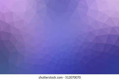Multicolor pink, blue polygonal illustration, which consist of triangles. Geometric background in Origami style with gradient. Triangular design for your business.