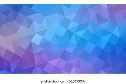 Multicolor pink, blue polygonal illustration, which consist of triangles. Geometric background in Origami style with gradient. Triangular design for your business.